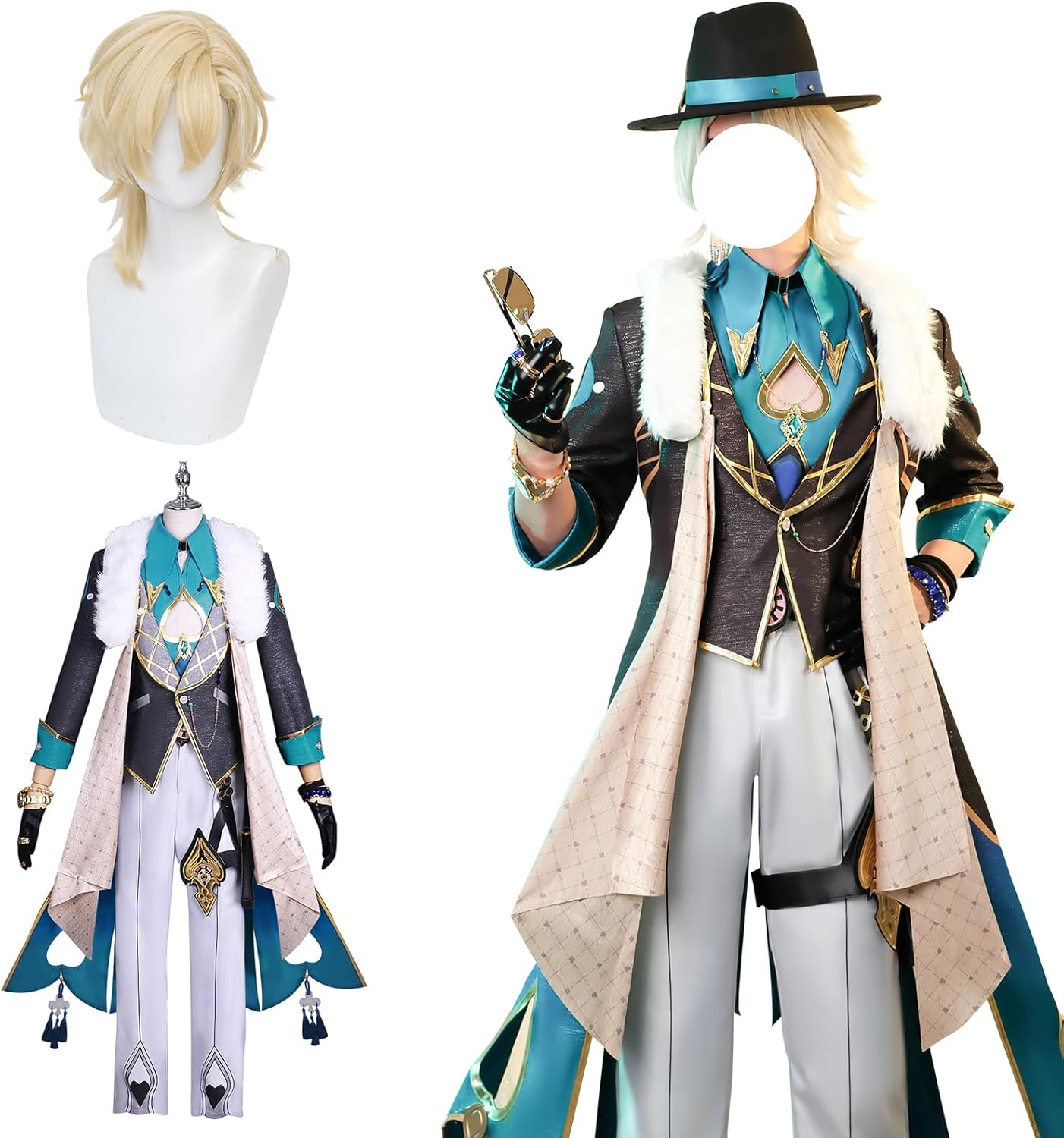 Amazon.co.jp: [神併良品] アナイクス コスプレ ウィッグ付き 七賢人